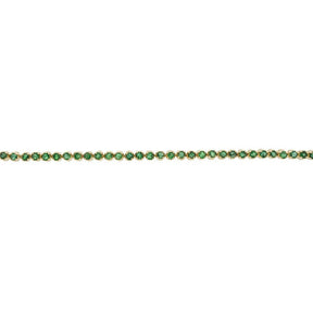 14K Yellow Gold Natural Emerald Tennis Bracelet
