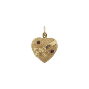 14K Yellow Gold Puffy Heart Charm