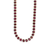 18k Yellow Gold 34.66ctw Ruby and Diamond Necklace