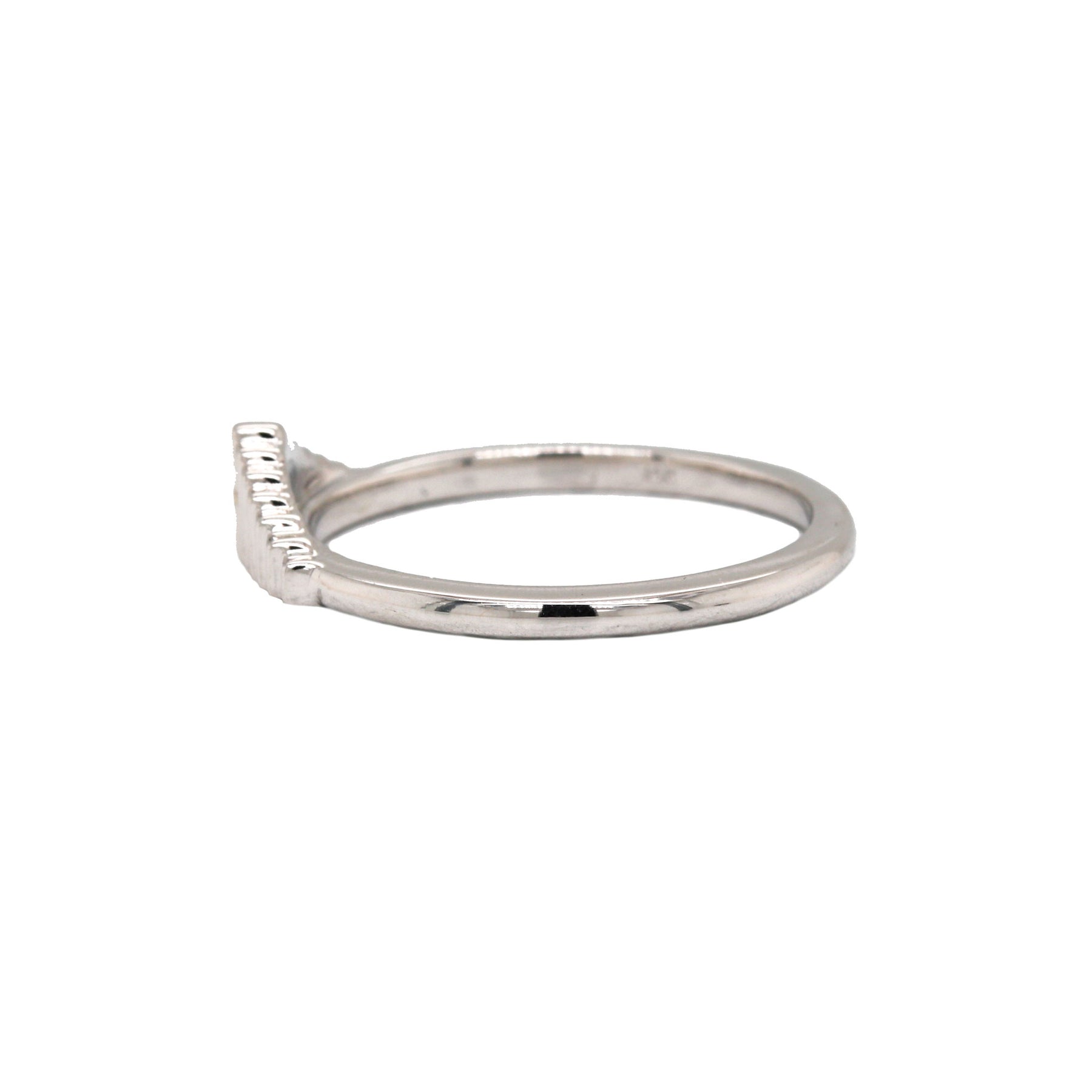 Geometric Stackable White Gold Ring