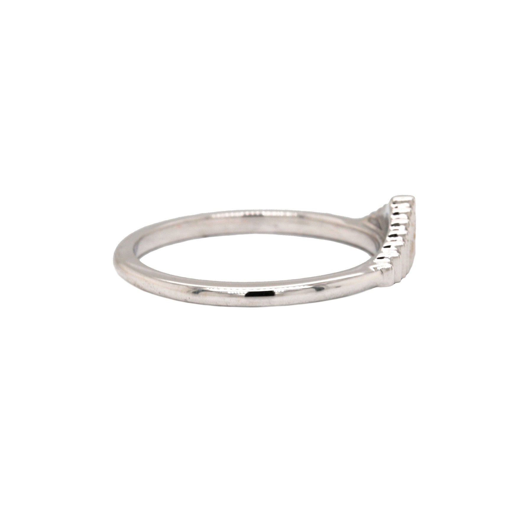 Geometric Stackable White Gold Ring