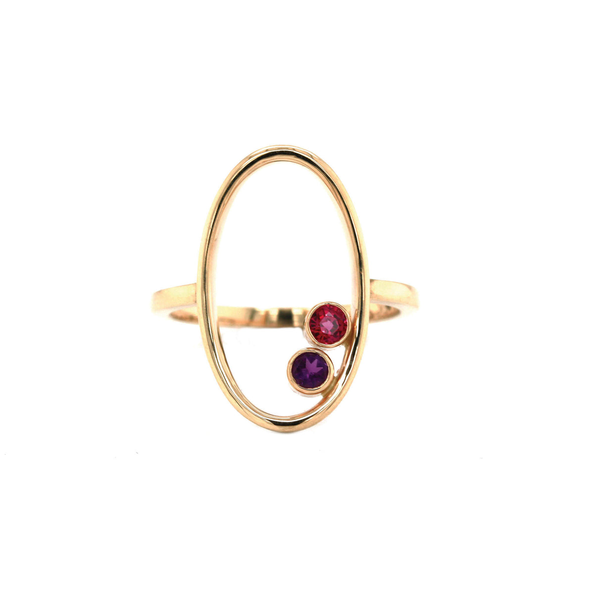 The Zuri Ring with Amethyst & Ruby