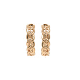 14K Yellow Gold Chain Link Hoop Earrings