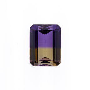 12.50ct Emerald Cut Natural Purple/Yellow Ametrine
