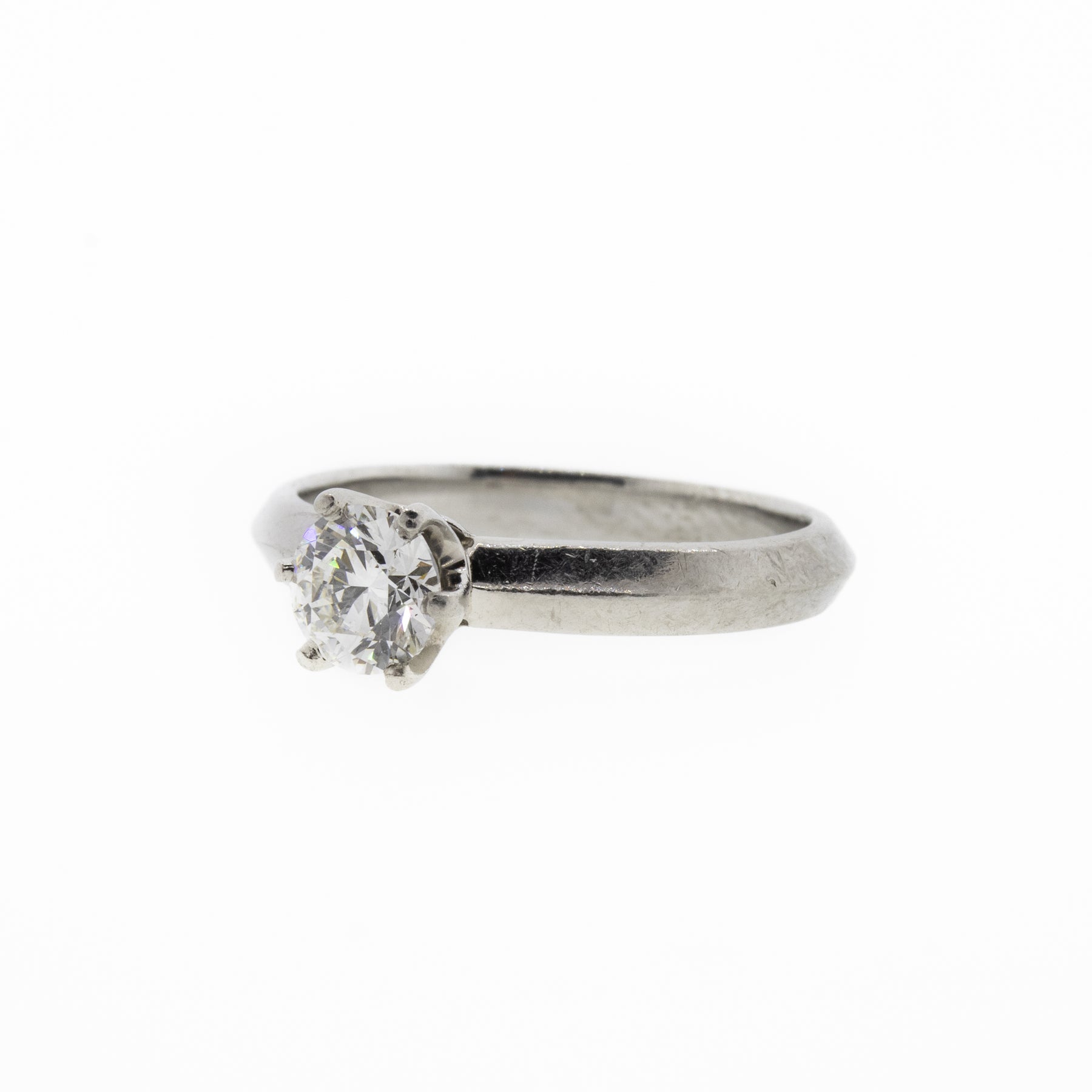 0.70ct Round Brilliant Diamond Solitaire Platinum Ring