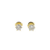 14K Yellow Gold Natural Diamond Stud Earrings