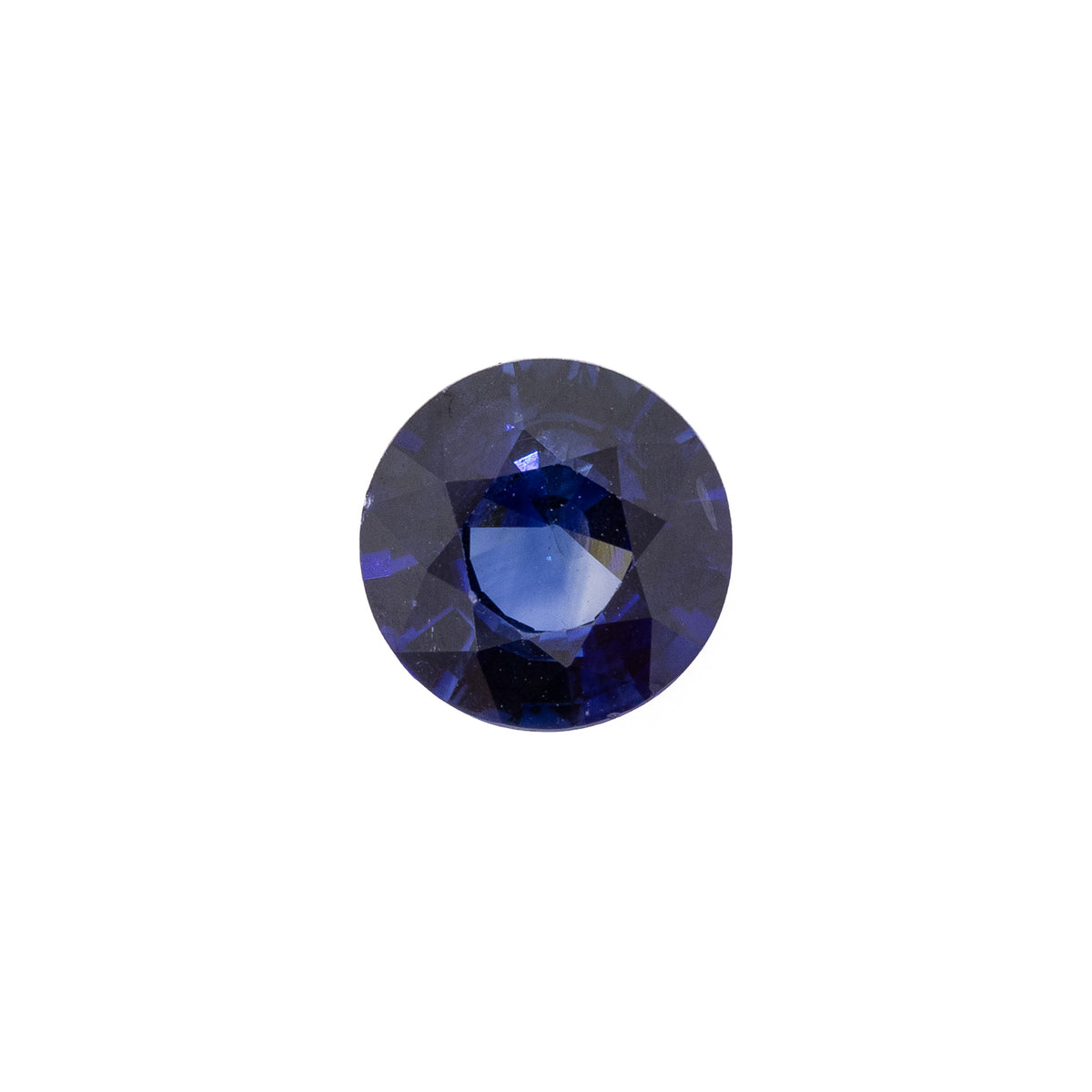 1.37ct Round Natural Dark Royal Blue Sapphire