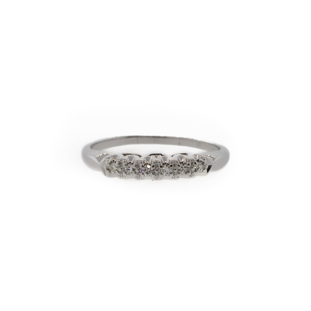 1950's 6-Stone White Gold Diamond Ring