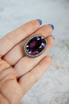 Victorian Oval Amethyst &amp; Seed Pearl Brooch