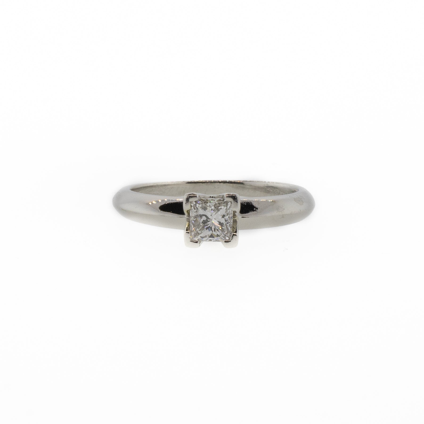 Princess Cut Platinum Diamond Solitaire Ring