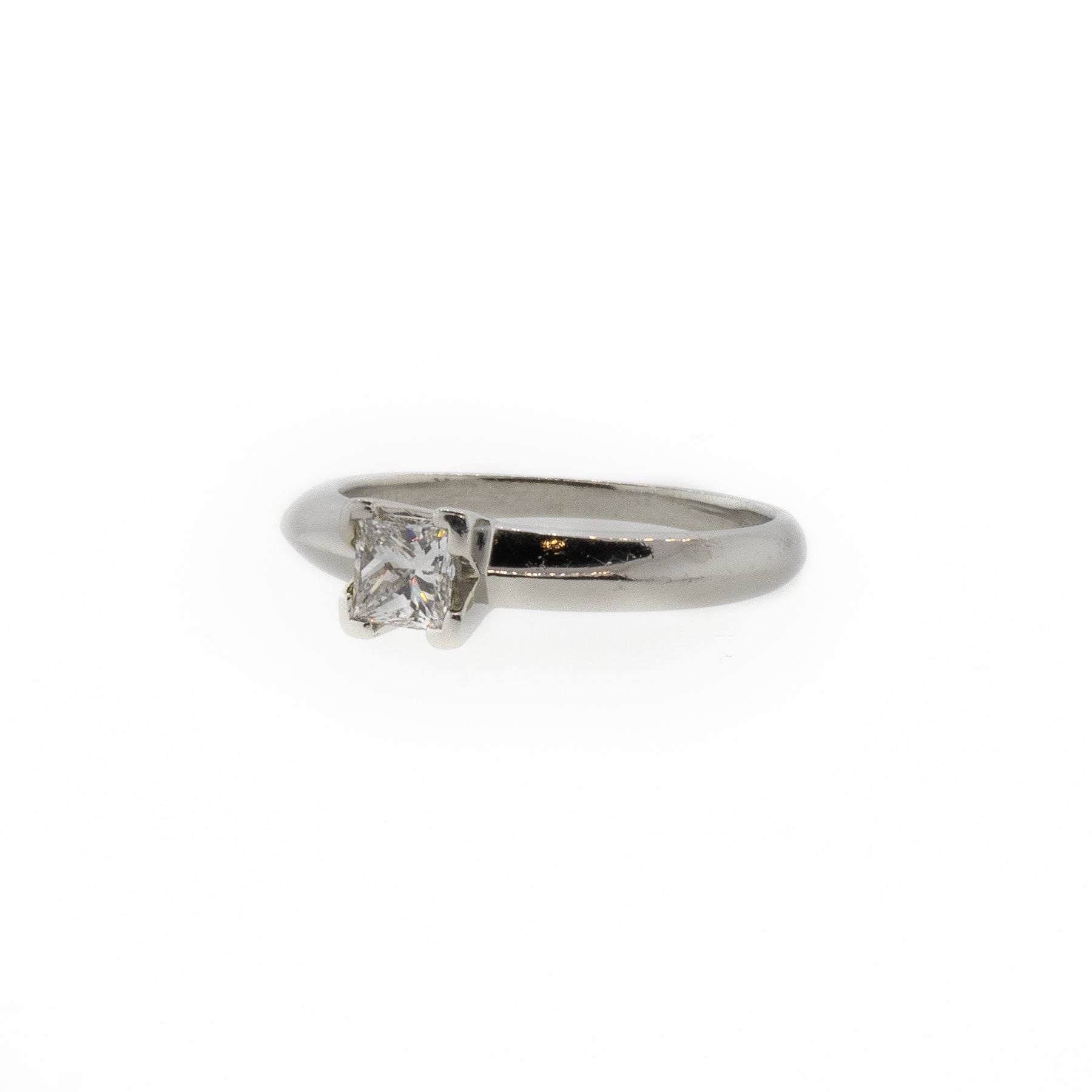Princess Cut Platinum Diamond Solitaire Ring
