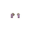 Lilac Sapphire White Gold Stud Earrings
