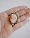 Victorian Pearl and Shell Cameo Pin &amp; Pendant