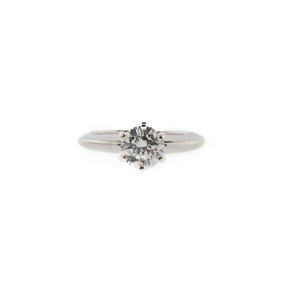 Triple VG Certified Solitaire White Gold Diamond Ring