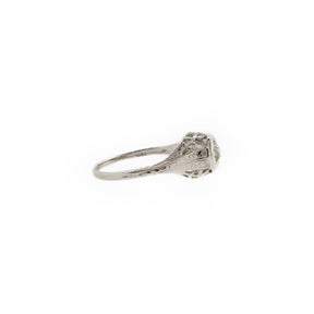 Old Mine Cut Art Deco Diamond Solitaire Ring