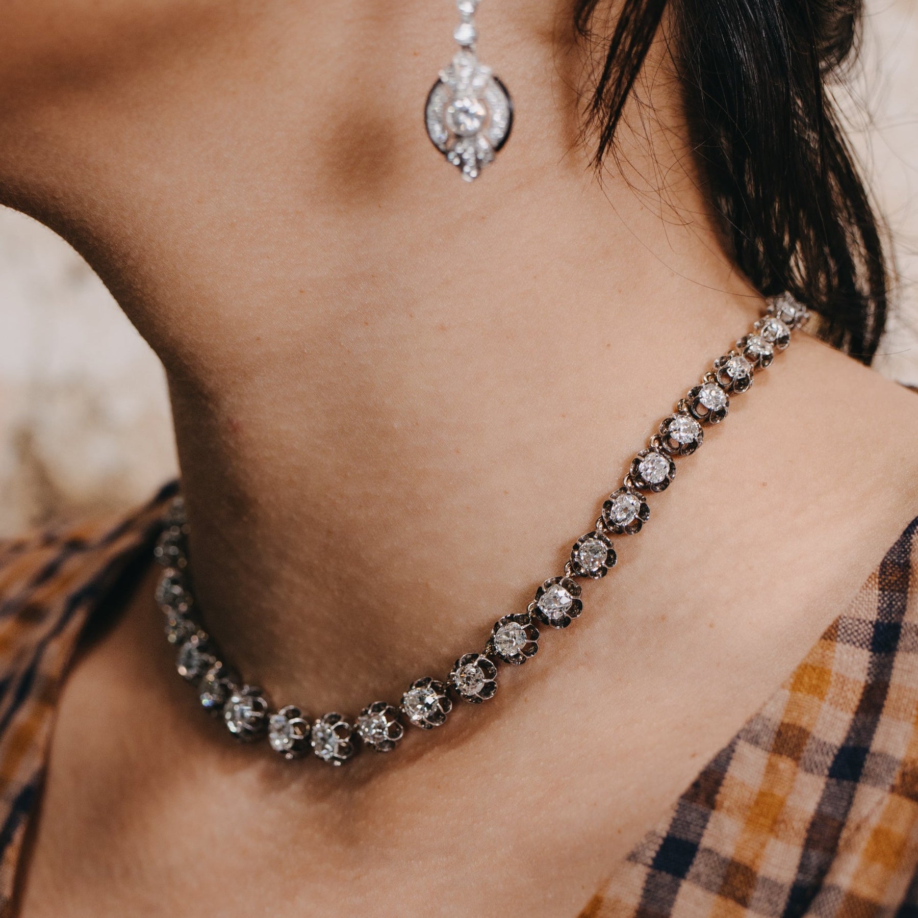 Vintage Pearl & Crystal Necklace | Vintage | Jennifer Gibson Jewellery