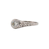 Art Deco Era Floral Solitaire Diamond Ring