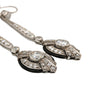 Art Deco Era Diamond &amp; Black Enamel Dangle Earrings