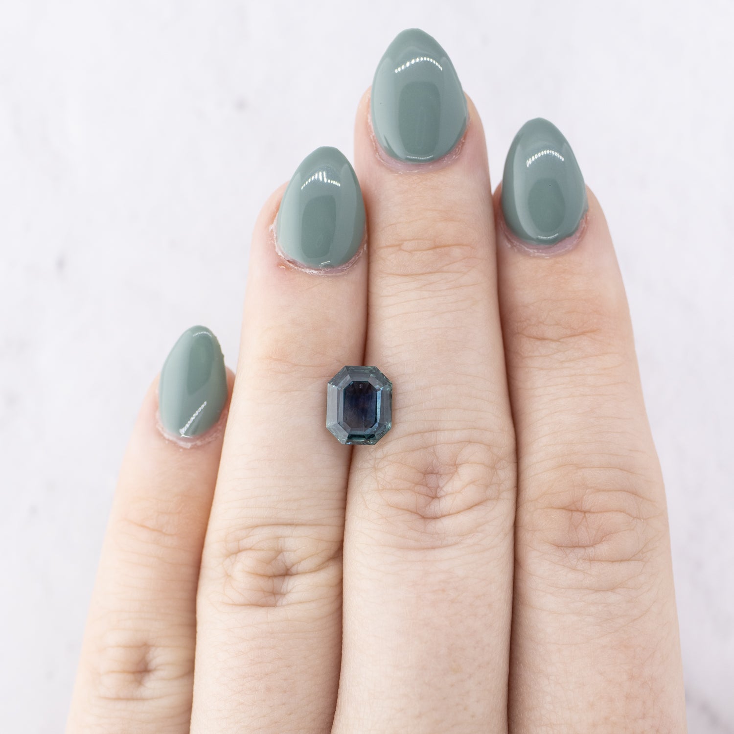 2.71ct Octagonal Teal Montana Sapphire