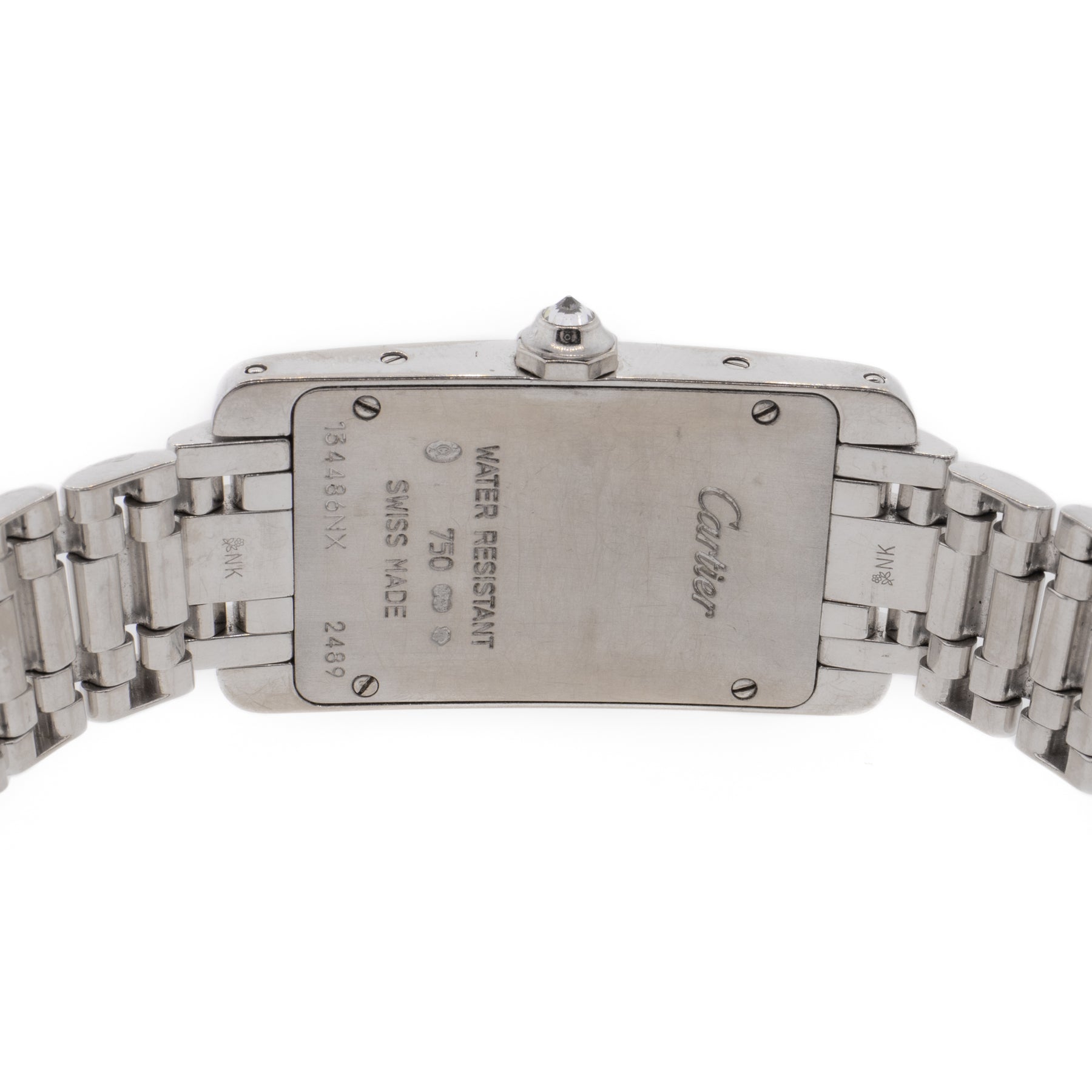 18KWG Cartier Diamond Face Tank Américaine Watch