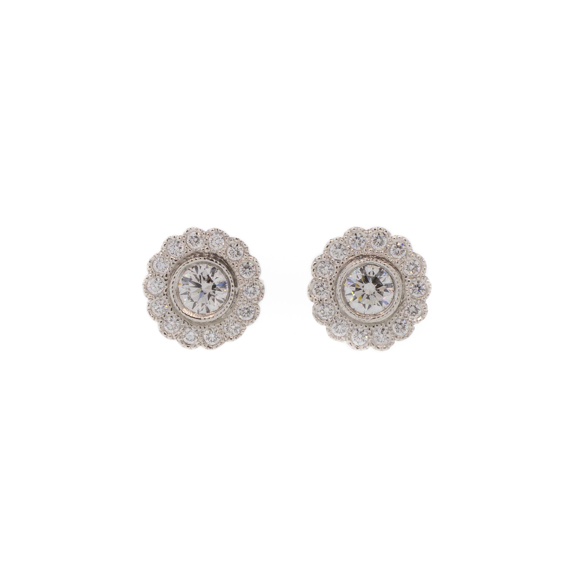 Tiffany Metro Hoop Earrings in Rose Gold with Diamonds Medium  Tiffany   Co
