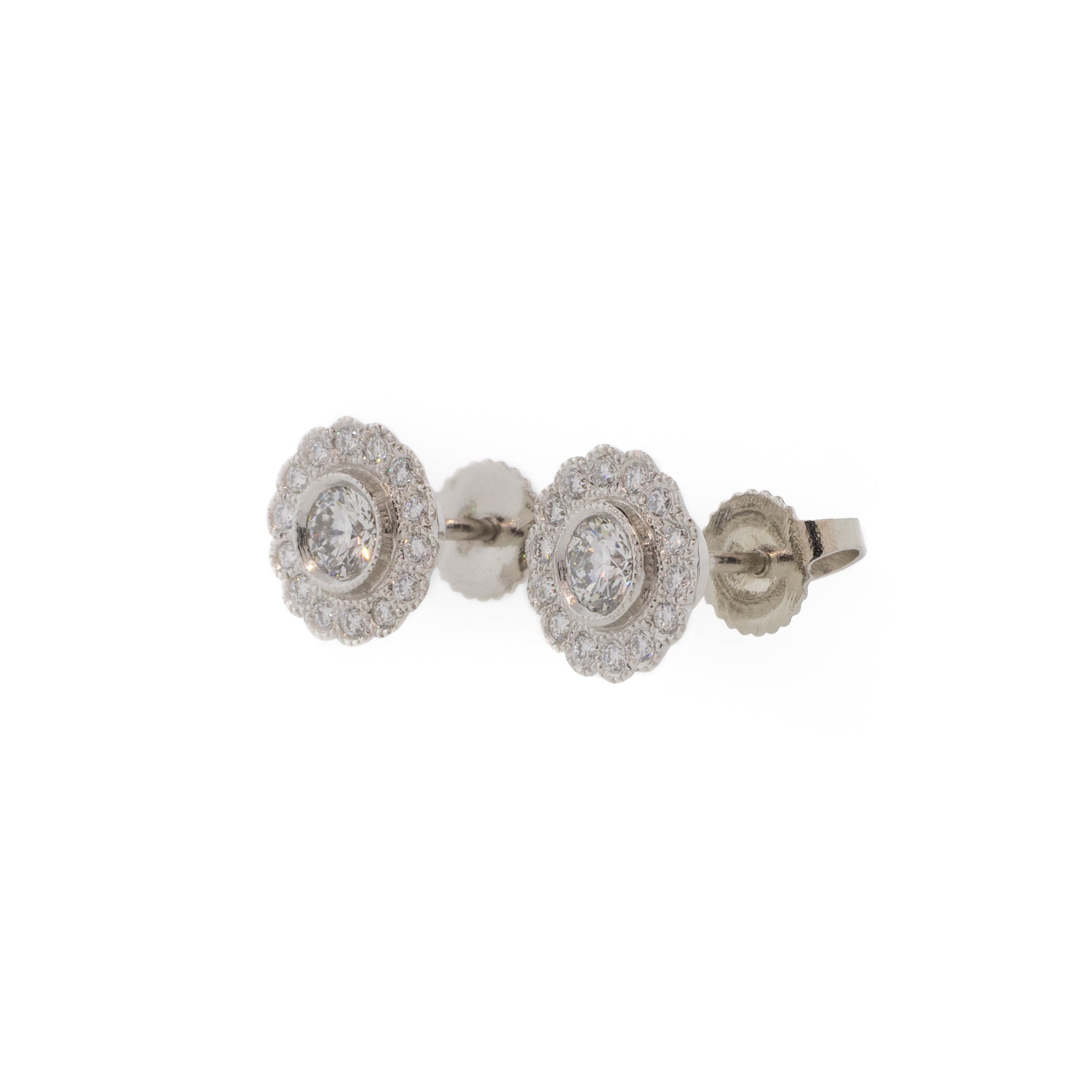 Tiffany  Company Circlet Halo Stud Diamond Earrings  DeWitts Diamond   Gold Exchange