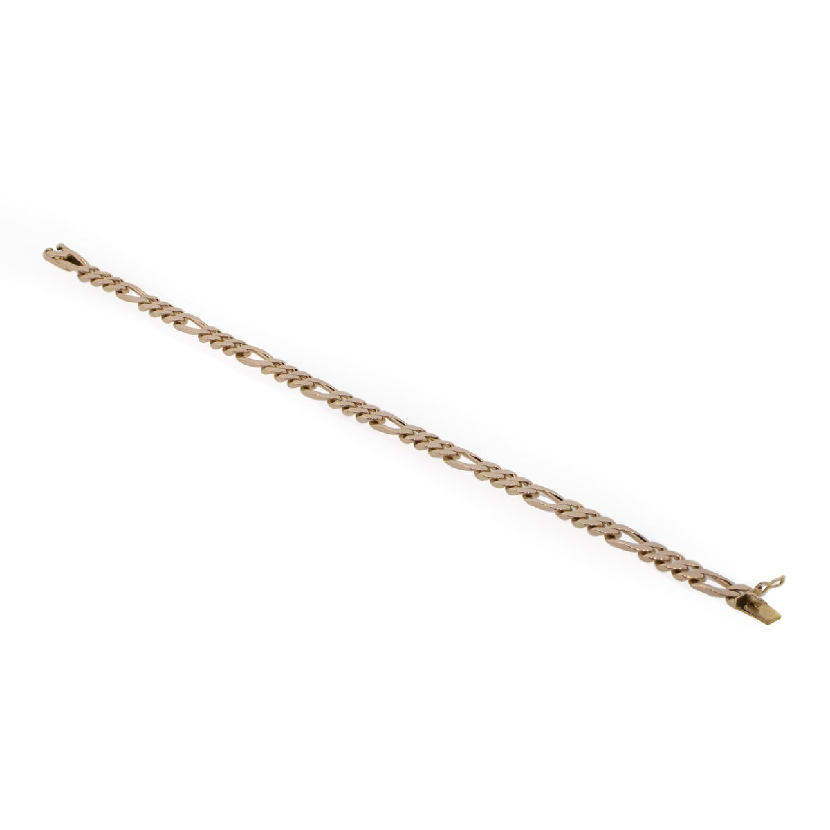 Solid Yellow Gold Link Figaro Bracelet