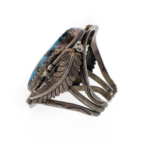 Sterling Silver James Mason Navajo Turquoise Cuff Bracelet