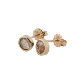 Rose Cut Oregon Sunstone Stud Earrings