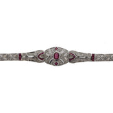 Ruby and Diamond Reproduction Vintage Bracelet
