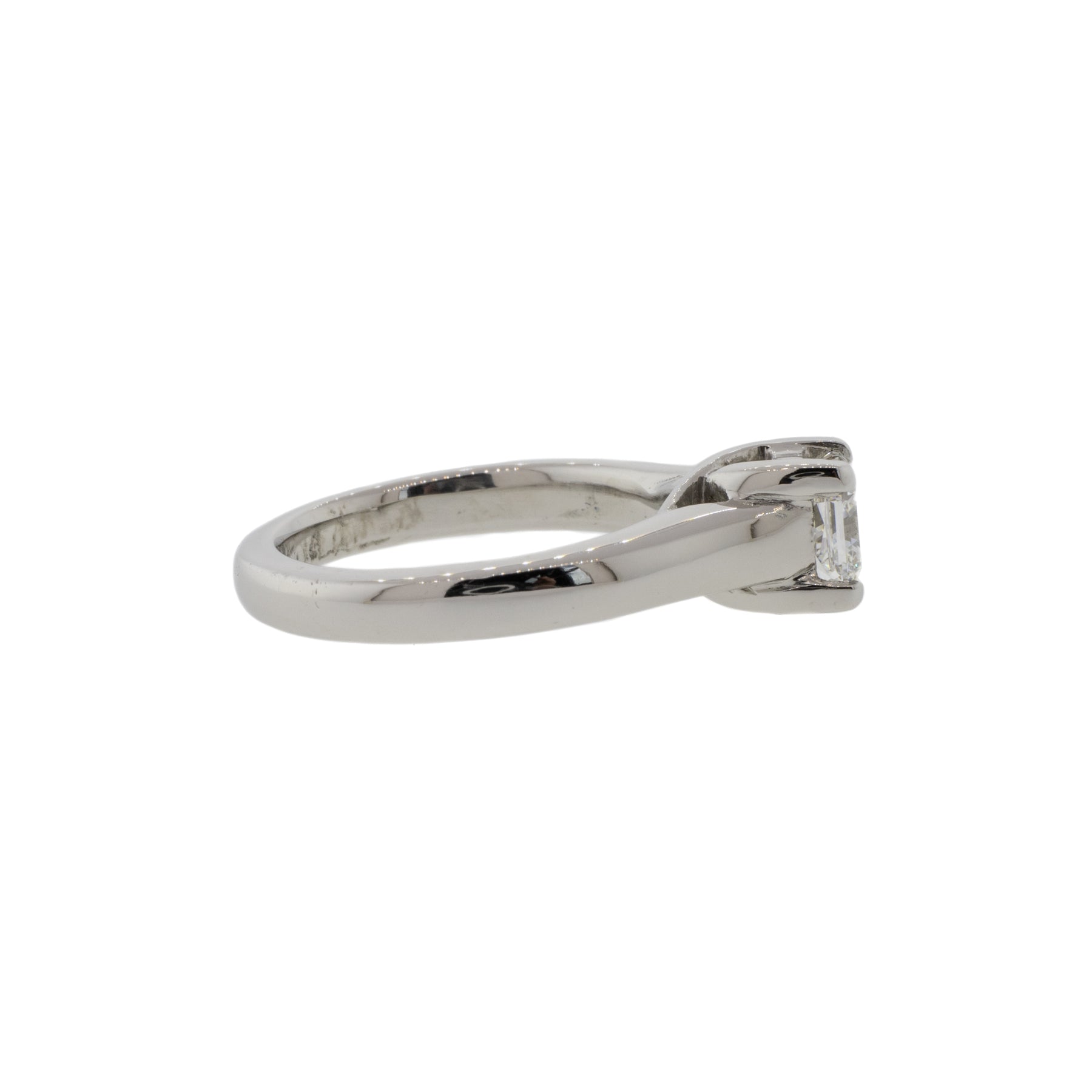 Platinum Radiant Cut Diamond Solitaire Ring