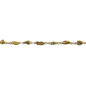 14K/24K Yellow Gold Genuine Nugget Bracelet