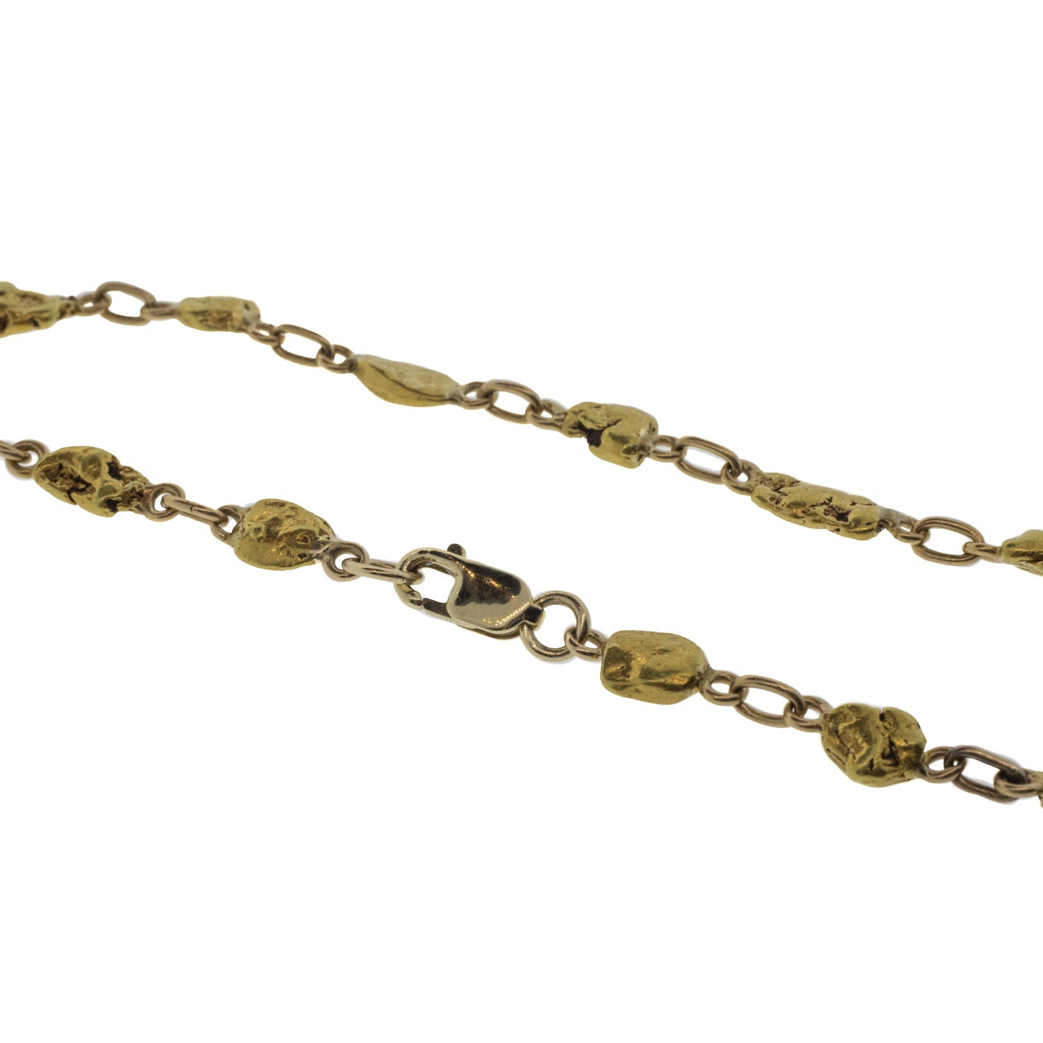 14K/24K Yellow Gold Genuine Nugget Bracelet