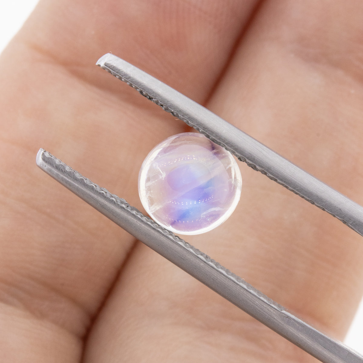 1ct Round Cabochon Cut Natural Rainbow Moonstone (4 pieces)