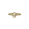 North/South Bezel Set Rainbow Moonstone Ring