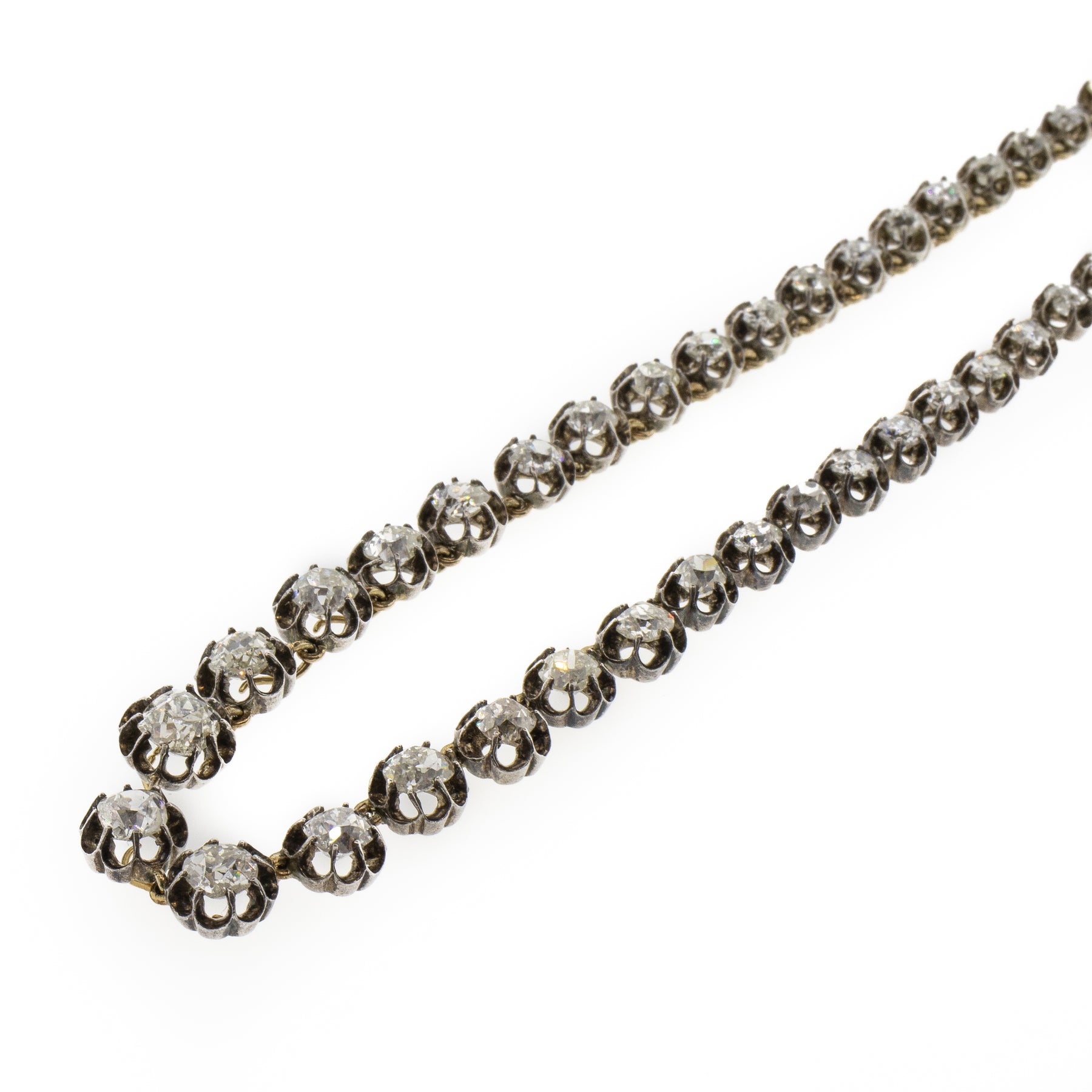 Scallop Diamond Tennis Necklace I 64Facets Fine Diamond Jewelry –  64Facets-India