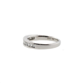 Baguette And Princess Cut White Gold Diamond Band