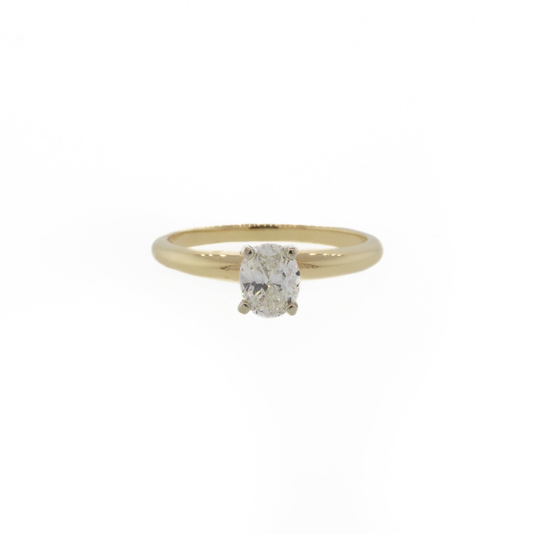 Oval Solitaire Natural Diamond Ring