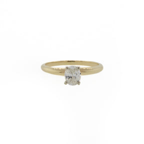 Oval Solitaire Natural Diamond Ring