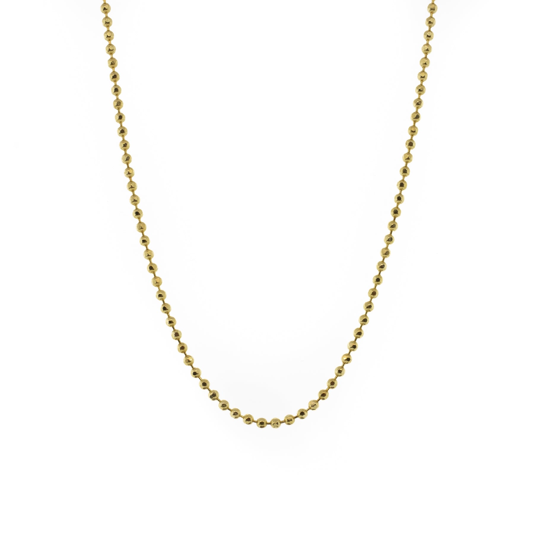 20 Inch 14K Yellow Gold 4mm Ball Chain Necklace | Shop 14k Yellow Gold  Classic Mens Necklaces | Gabriel & Co