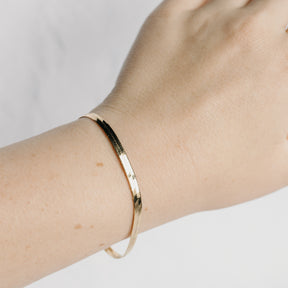 14K Yellow Gold Solid Flexible Herringbone Bracelet