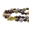 Double Strand Dyed Brown Freshwater Pearl Necklace