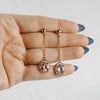 Natural Oval Aquamarine Rope Dangle Earrings