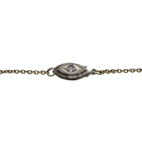 Mid-Century Diamond Heart White Gold Necklace