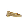 Art Deco Oval Buff Top Lab Ruby Ring