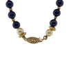 Lapis, Freshwater Pearl and Gold Bead Necklace