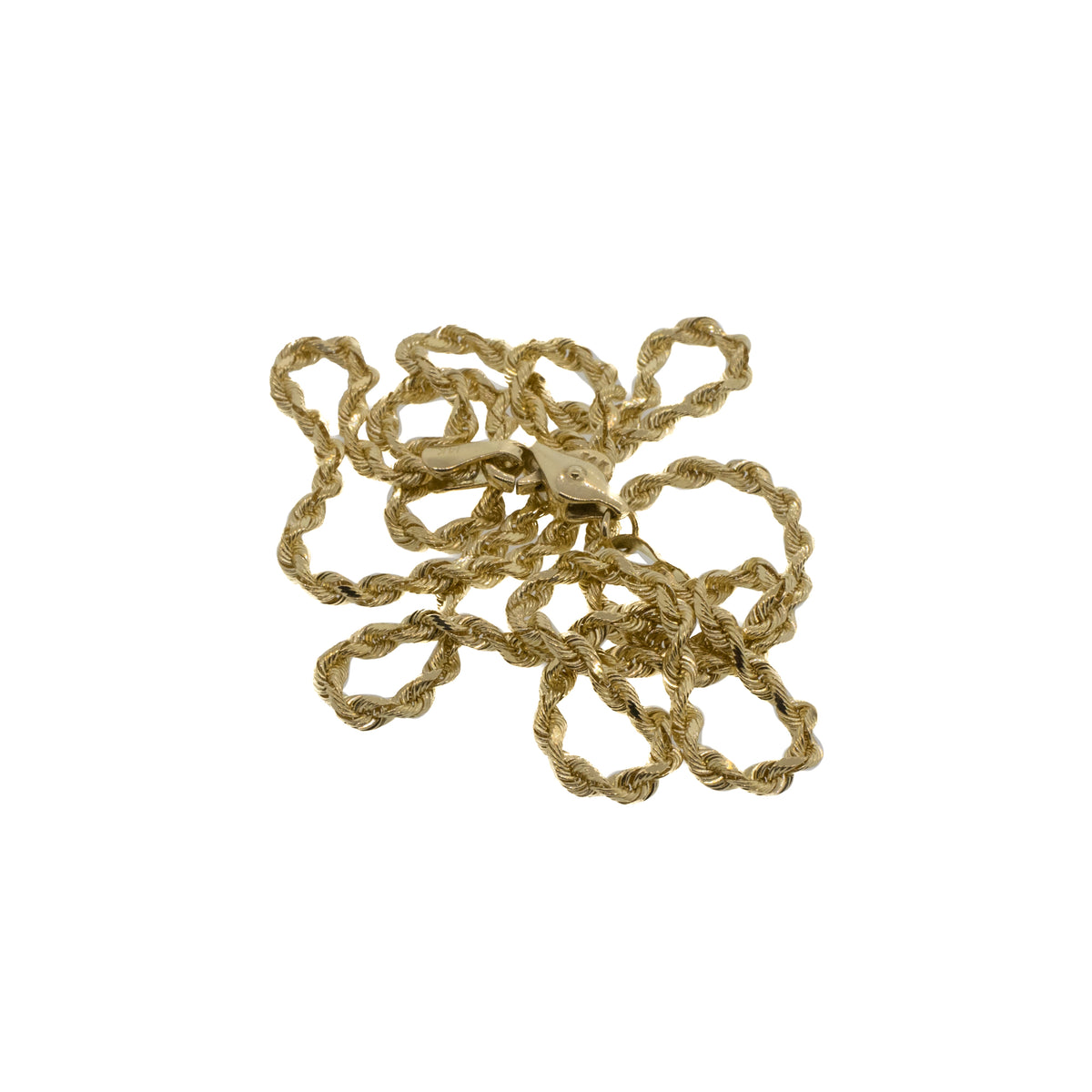 18" Yellow Gold Rope Chain