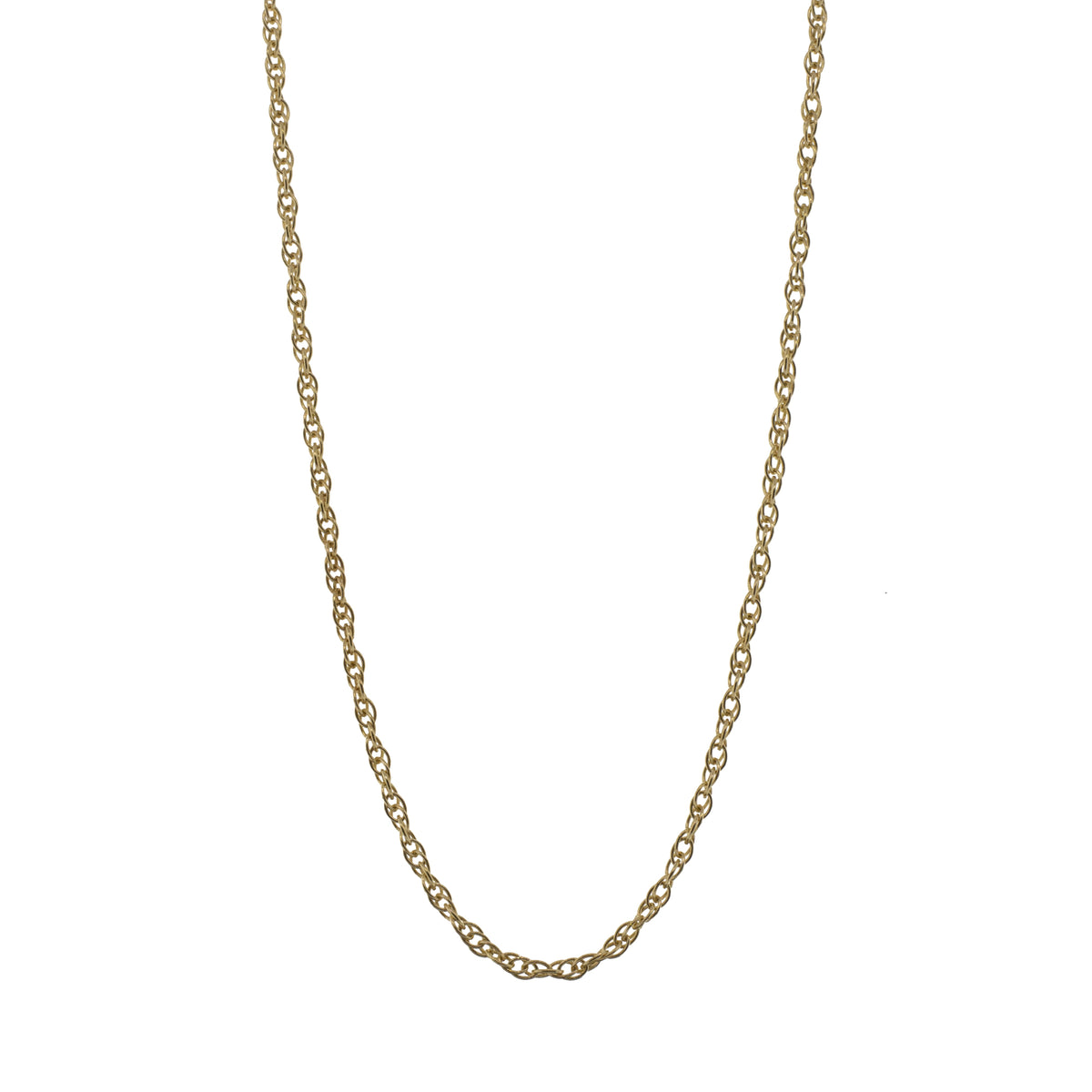 Yellow Gold Light Twisted Rope Chain