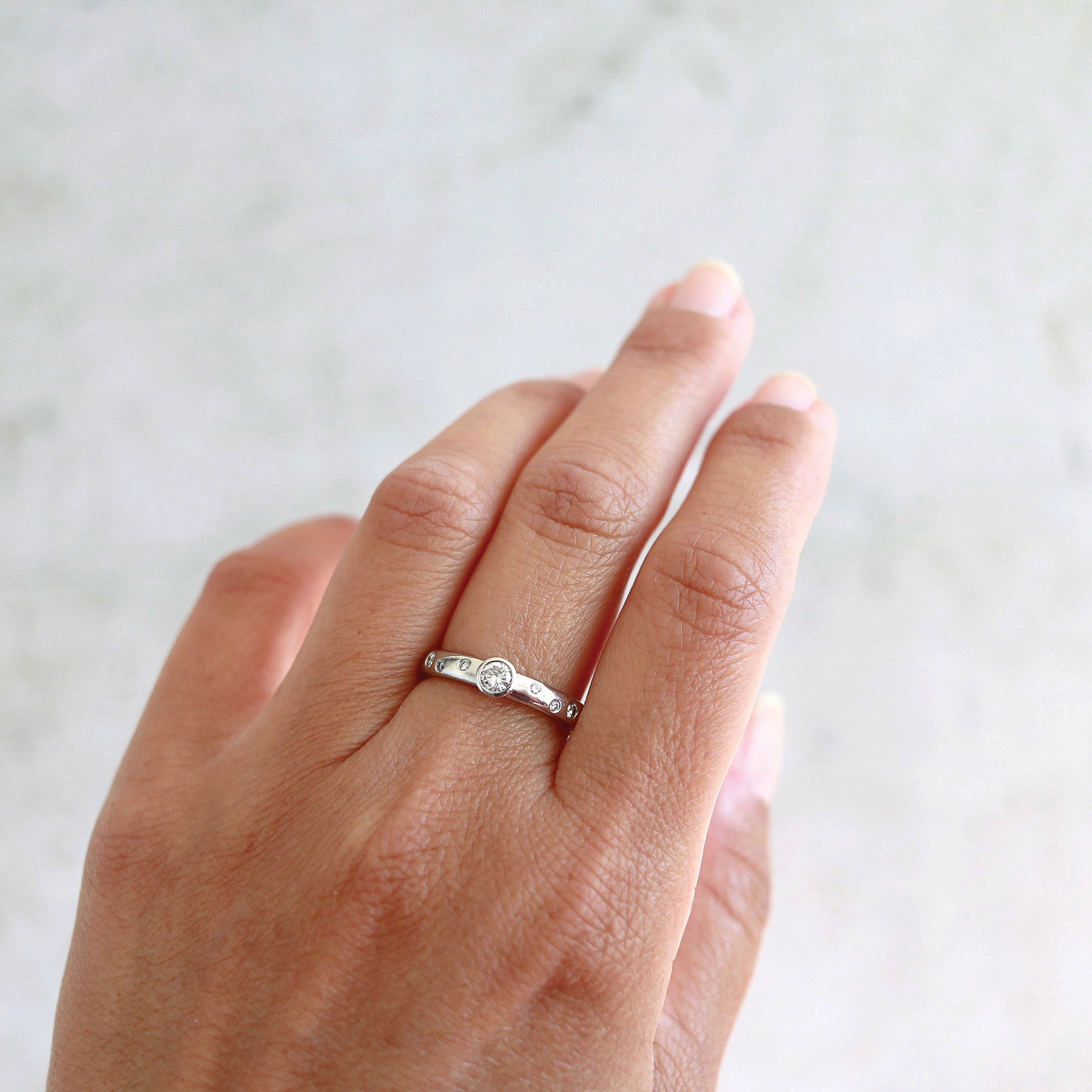 Inset diamond band Clearance