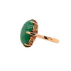 Oval Green Jadeite &amp; 18K Yellow Gold Ring